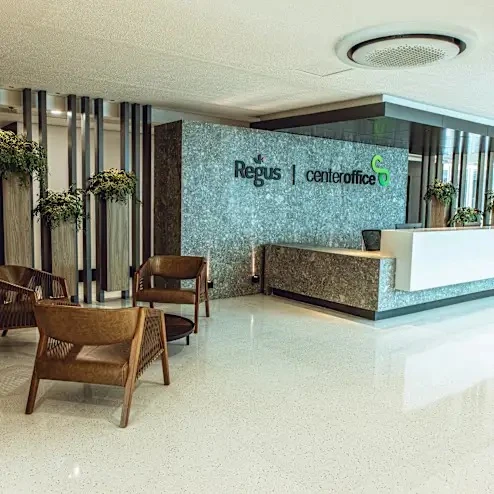Recepção do Edifício Regus em Uberlândia